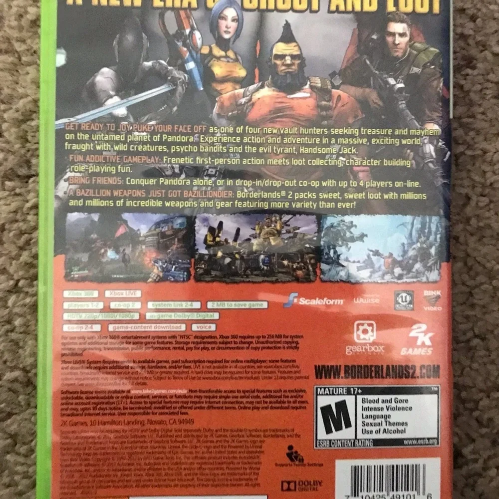 XBOX 360 Borderlands 2 video game